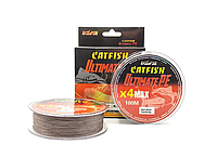 Шнур Eclipse X4 Сом Catfish Ultimate PE Brown 100m 1,00 мм 95.5 кг