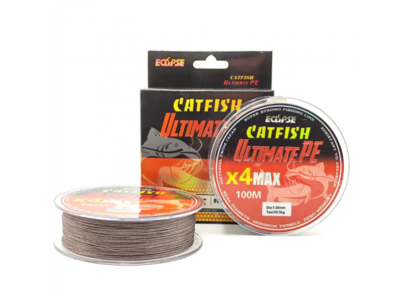 Шнур Eclipse X4 Сом Catfish Ultimate PE Brown 100m - 0.70 мм