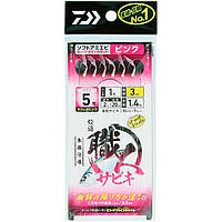 Самодур Daiwa Sabiki Soft Amiebi №6 Pink(6 гачків)