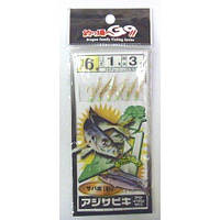 Самодур Dragon Aji Sabiki Mackerel Skin Aurora №6(6 гачків)