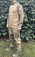 Тактична військова форма (тактична сорочка Убакс UBACS+Військові тактичні штани)Attack комуфляж піксель