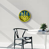 Панно для інтер'єрного декору з дерева і моху "Тризуб", P31, фото 3