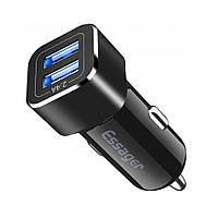 Автомобильное зарядное устройство Essager 5V 2 USB 2.4A Black (ECCKC2-FZ01)