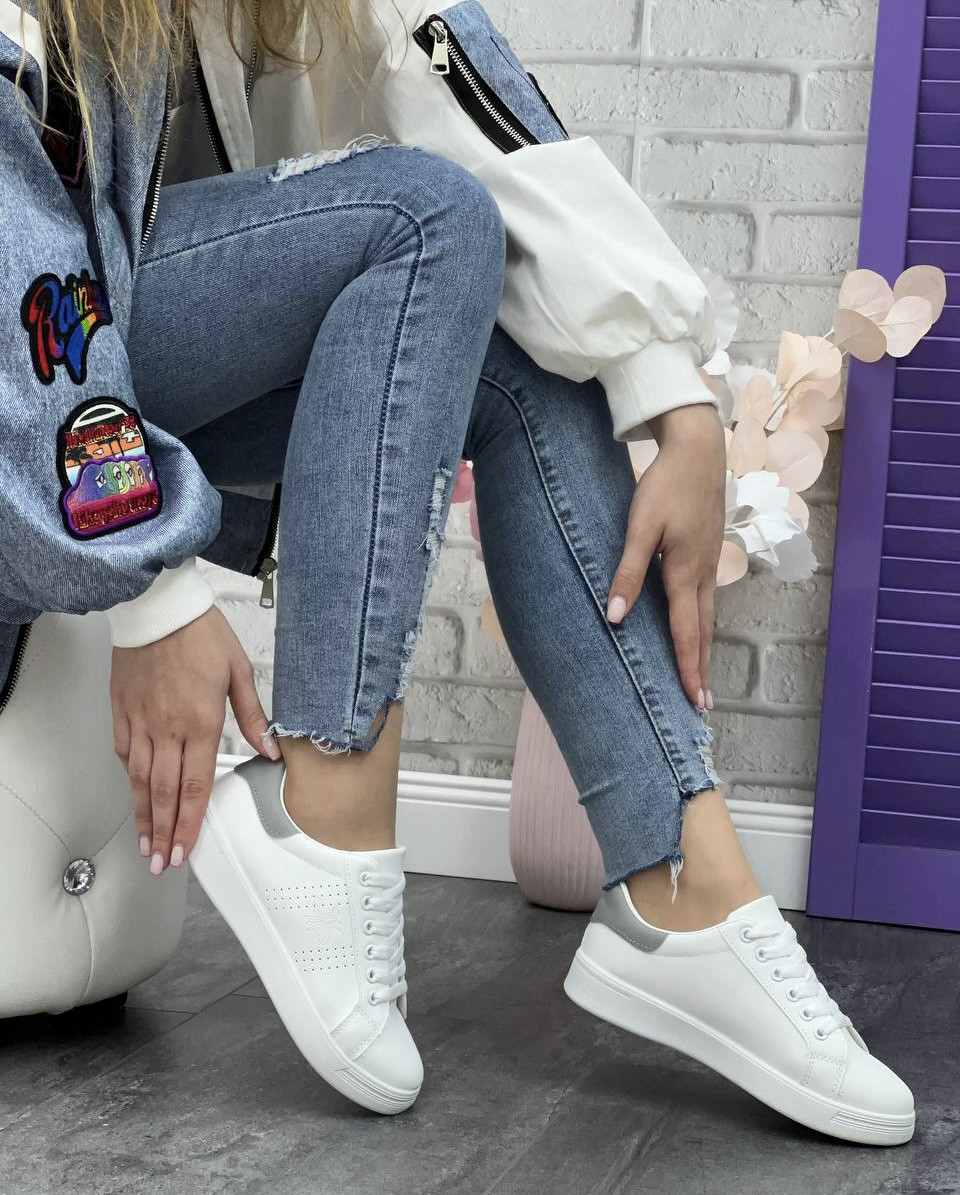 Кросівки жіночі 8 пар у ящику білого кольору 36-41, фото 1