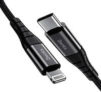 Кабель зарядний Benks USB C — Lightning Cable Fast Charging 18W MFi Certified Nylon Braided 1.2 м Black (M11)