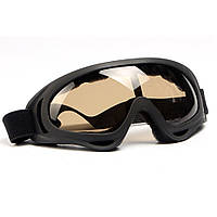 Защитные очки маска X400 на резинке с уплотнителем, коричневые, для работы, спорта, страйкбола, тактические