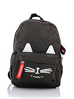 Рюкзак школьный спортивный городской 43*28 см на молнии с карманами и ушками принт Котик Back Pack Хаки