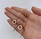 Елегантні круглі сережки-протяжки в золоті Алевтина, фото 4