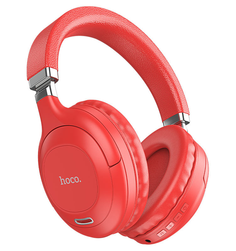 Навушники безпровідні накладні з мікрофоном Hoco W32 Червоний (W32/RED)USB-кабель