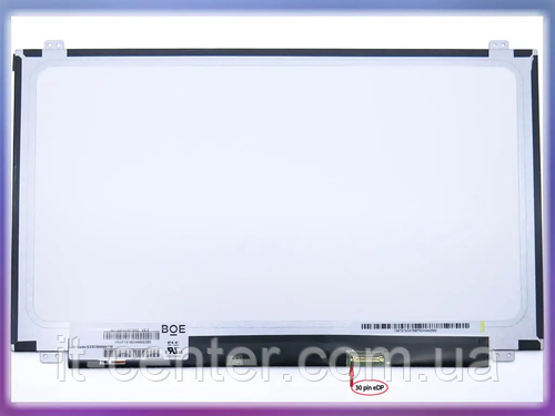 Матриця 15.6" NT156WHM-N42 (1366 * 768, 30pin (eDP), LED, SLIM (вертикальні вушка), матова, роз'єм справа