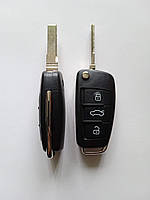 Корпус для выкидного ключа Audi A6L Q7 A2 A3 A4 A6 A8 TT 2008 2009 2010 2011 Galakeys 3 кнопки (10-03)