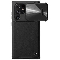 Защитный чехол NILLKIN CamShield Leather Case для Samsung Galaxy S22 Ultra (S908) - Black