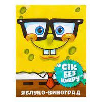 Сок БЕЗ САХАРА яблоко-виноград Эко-Сфера Sponge Bob 200мл