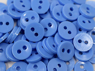 Ґудзики "11 мм" пластикові (10 шт) - №9 блакитні