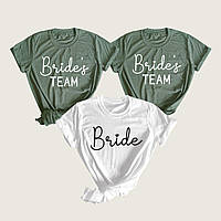 Женская футболка на девичник Bride Brides team для невесты и подружек невесты