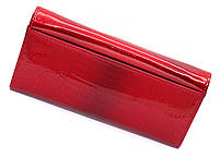 Гаманець червоний багатофункціональний лаковий з натуральної шкіри ST Leather S1001A, фото 8