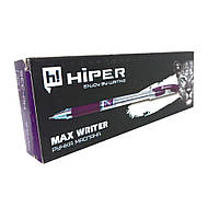 Набір ручок масляних Hiper Max Writer 0,7 мм фіолетові, 10шт / упак., HO-335фіолет