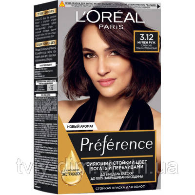 Краска для волос L'Oreal Paris Preference 3.12 - Глубокий темно ...