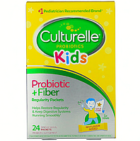 Culturelle, Kids, пробиотик + клетчатка, для нормальной работы кишечника, для детей от 1 года, 24 пакетика