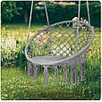 Садове підвісне крісло-качалка BOHO сірий 290002, фото 2