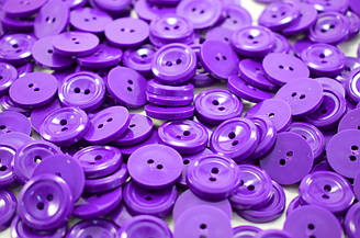 Ґудзики "17 мм" пластикові (10 шт) - №7 фіолетові
