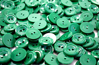 Ґудзики "17 мм" пластикові (10 шт) - №8 зелені