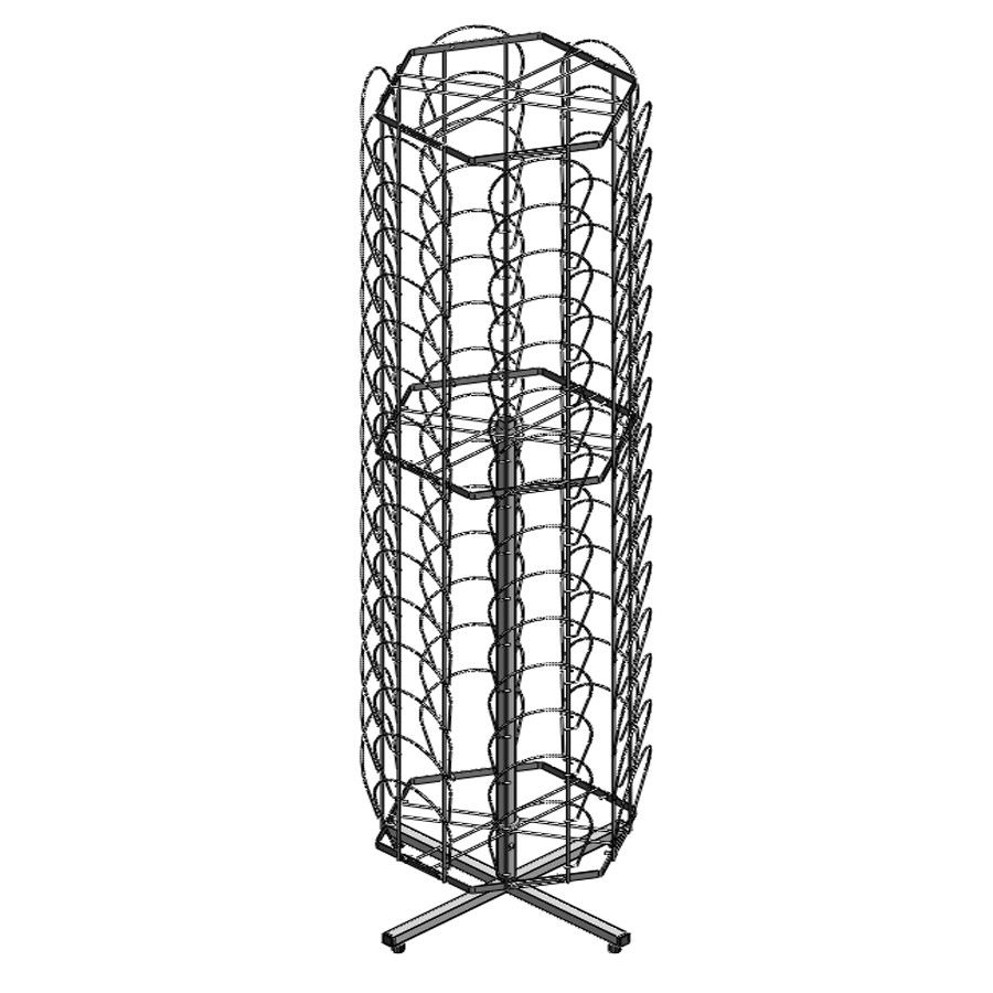 Вертушка під шапки підлогова на 90 шапок, біла