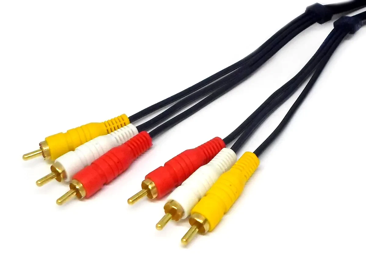 Кабель Тюльпан 3RCA - 3RCA чорний провід TLP-008 300шт 7664