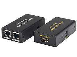 Подовжувач HDMI по кабелю UTP до 30м чорний