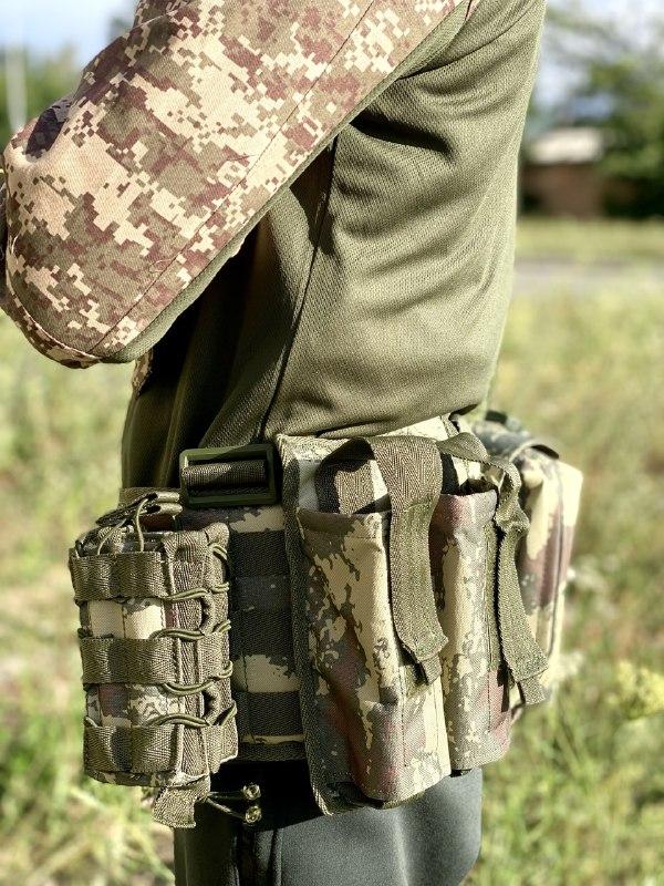Пояс РПС з підсумками для магазинів АК для скидання, аптечка. Розвантаження для військових солдатів ЗСУ, фото 1