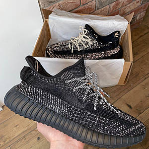 Чоловічі Кросівки Adidas Yeezy Boost 350 V2 Black Reflecrive 42