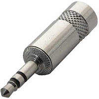 Штекер 3.5 мм стерео Yong Sheng, корпус металевий, без хвоста, 4.5мм