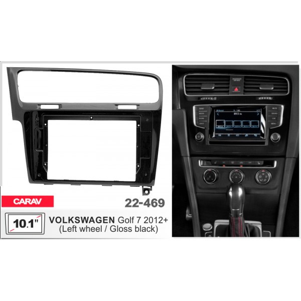 Рамка перехідна Volkswagen Golf 2012-2021 10.1" DriveX (22-469)