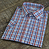 Чоловіча сорочка з коротким рукавом в клітинку, фото 3