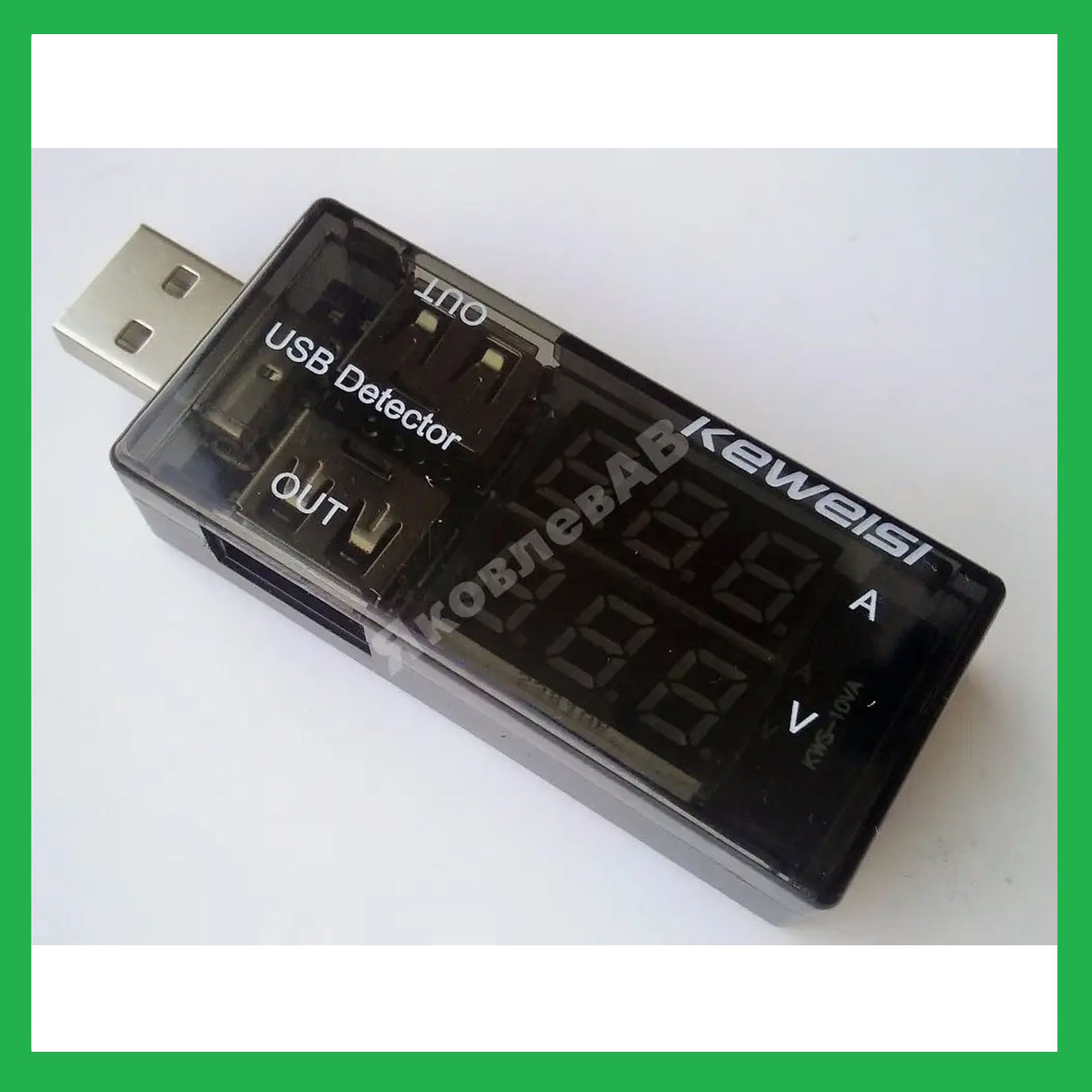 USB Тестер KWS-10VA Вольтметр 3V-9V Амперметр 0-3A