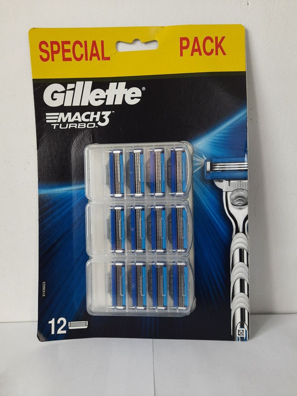 Касети для гоління чоловічі Gillette Mach 3 Turbo 12 шт (Жиллет Мак 3 турбо оригінал)