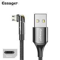 Зарядный кабель ESSAGER USB с вращающимся коннектором Micro USB 3A 1метр