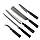 Набір ножів з точилкою і магнітним утримувачем Supretto 5 шт, чорний (Арт. 7093-0001), фото 9