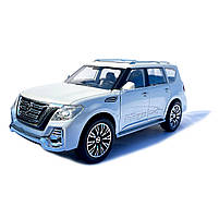 Іграшкова машинка металева Nissan Patrol (Ниссан) «Автопром», біла, батар., світло, звук, відкр.двері, від 3 років, 22*9*8, (7573), фото 4