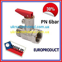 Запобіжний клапан для бойлера 1/2" PN6 Europroduct (Чехія)