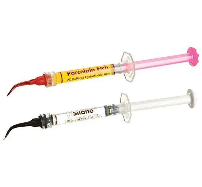 Ultradent Porcelain Etch & Silane (Порцелян їйч і силун) 2 шпр х 1.2 мл + насадки, фото 1