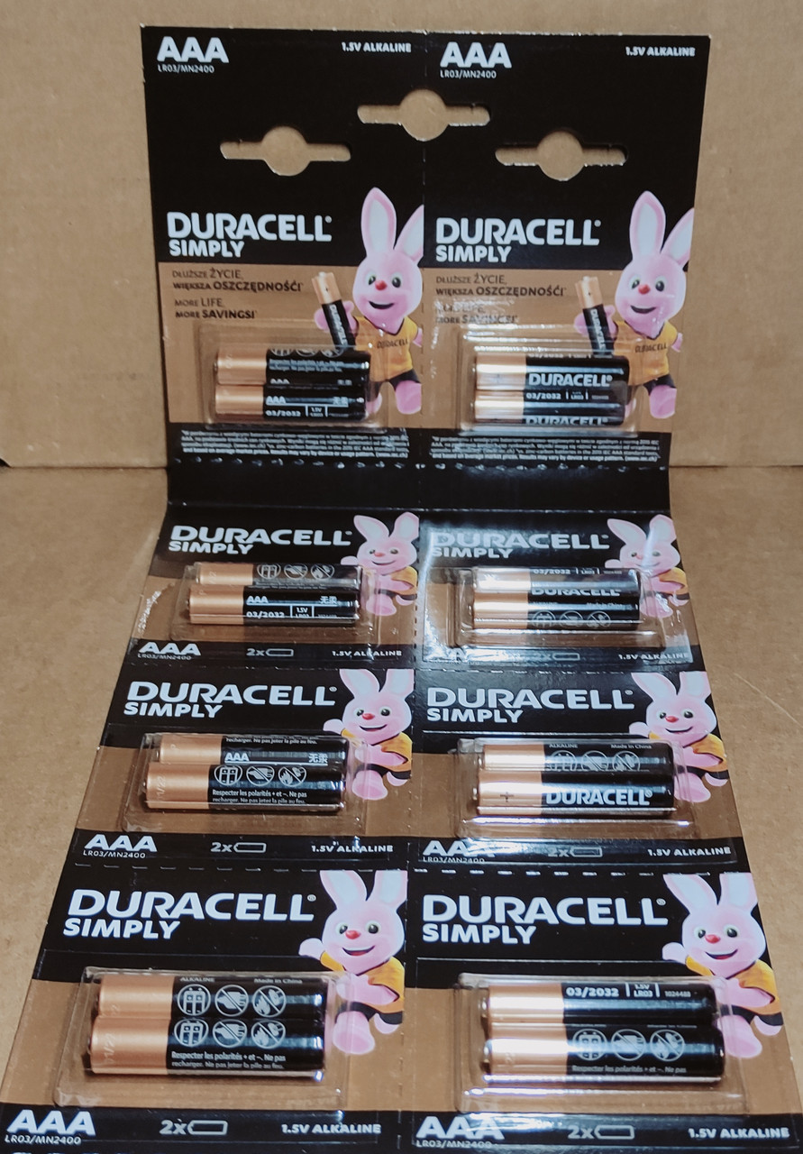 Батарейка Duracell ААА LR03/BL20 відривна