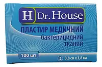 Пластырь бактерицидный медицинский Dr. House (Доктор Хаус) тканевое основание 3,8*3,8см