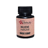 База камуфлювальна каучукова без пензлика з вузьким горлечком Nails Molekula Nude Natural Rubber Base 30 мл