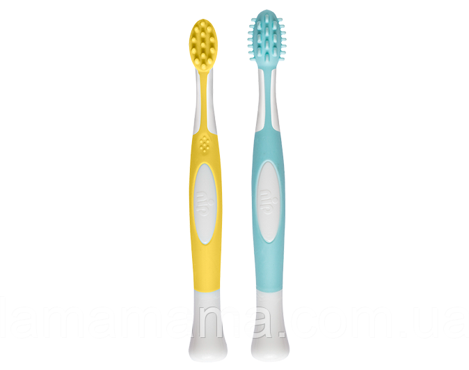 Набір зубних щіток для догляду за першими зубками 4M+ Nip