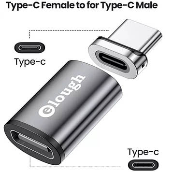 Перехідник USB Type-C магнітний з конектором: Type-C. Elough