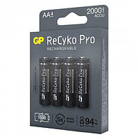 Аккумулятор GP Recyko Pro 2000, GP210AAHCB-2EB4, 2000mAh, 6A, LSD70-5, AA, Ni-MH