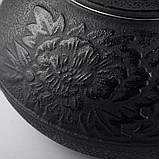 Чорний чайник для заварювання 1,1л з чавуну тецубін, фото 5