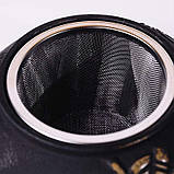 Чорний чайник для заварювання 1,1л з чавуну тецубін, фото 3