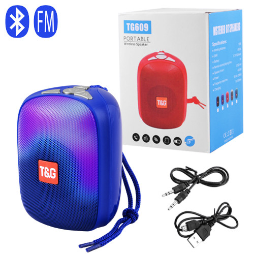 Bluetooth-колонка TG609, speakerphone, радио, blue